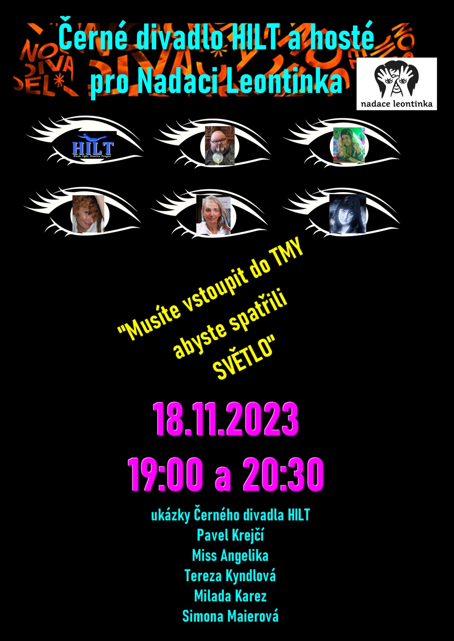 Černé divadlo HILT pro Nadaci Leontinka 2023