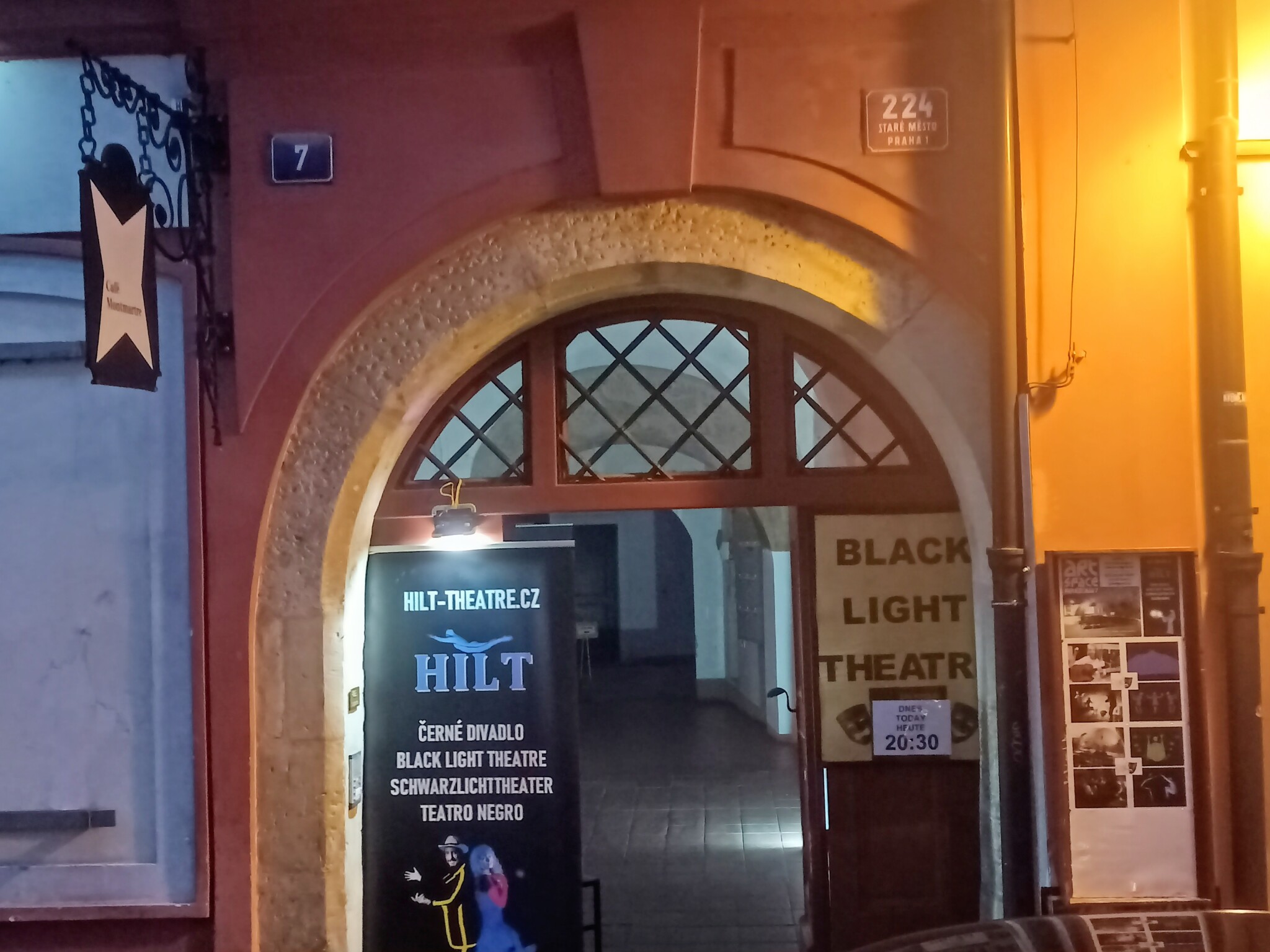Black light theatre HILT entrance